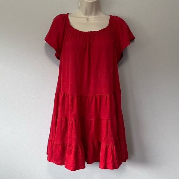 Max Studio Red Tier-Like Dress Size S - Picture 1 of 6